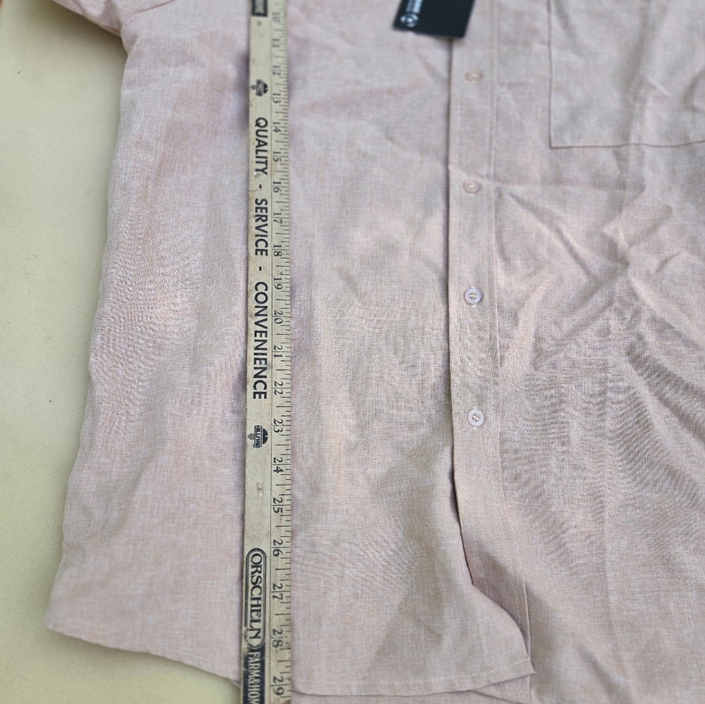 NWT Garamode Mens Tan/ Cream Colored Button Down Shirt Size XL - Picture 6 of 7